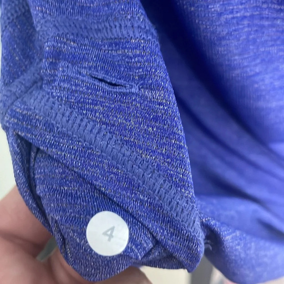 Lululemon Run Team Spirit Tank Top Size 4 Purple Workout Sporty Ruffle - Picture 14 of 15